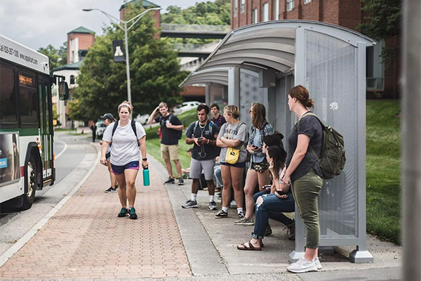 AppalCART stop with students